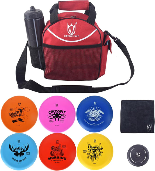 Disc Golf Set with 6 Discs and Mini Disc and Starter Disc Golf Bag