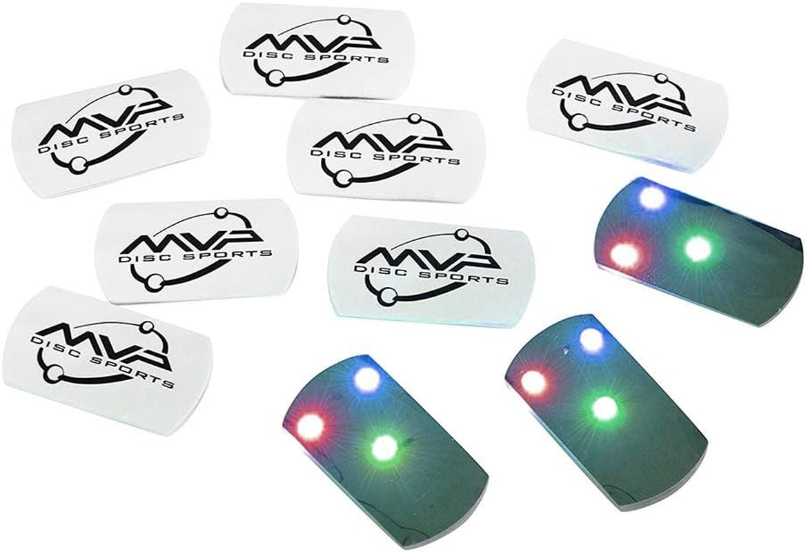 MVP Disc Golf Flat LED Tri-Lite Disc Golf Lights (Pack of 10)