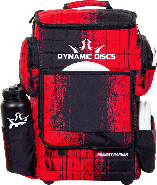 Dynamic Discs Combat Ranger Disc Golf Backpack | Large Main Compartment That Can Hold 18+ Discs | On-Deck Frisbee Golf Putter Pouch | Padded Back Panel and Straps for Extra Comfort (Atomic Red)